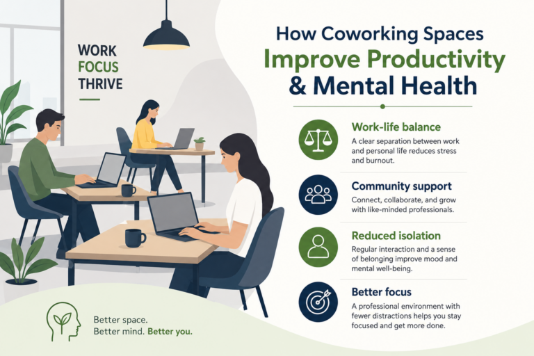 How Coworking Spaces Improve Productivity & Mental Health
