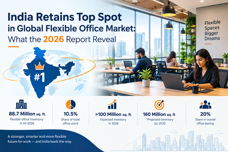 India Retains Top Spot in Global Flexible Office Market: What the 2026 Report Reveals