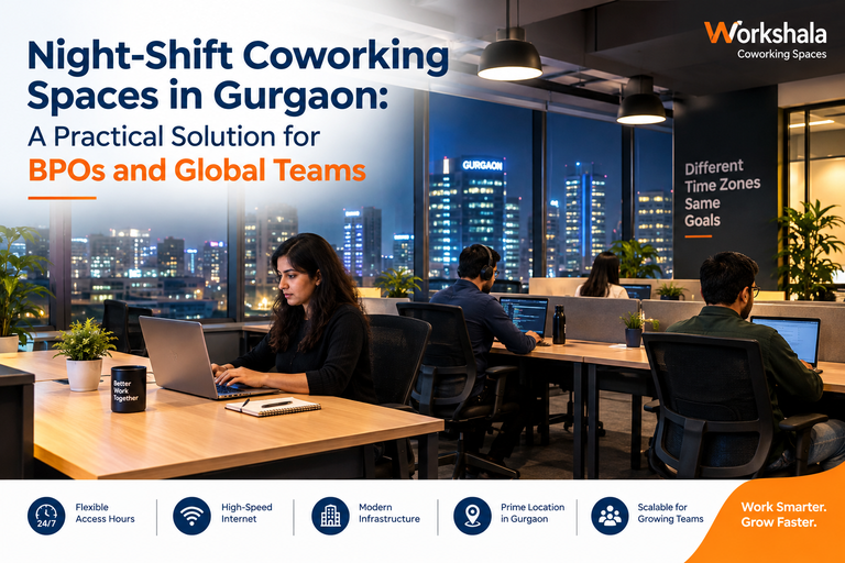 Night-Shift Coworking Spaces in Gurgaon: A Practical Solution for BPOs and Global Teams